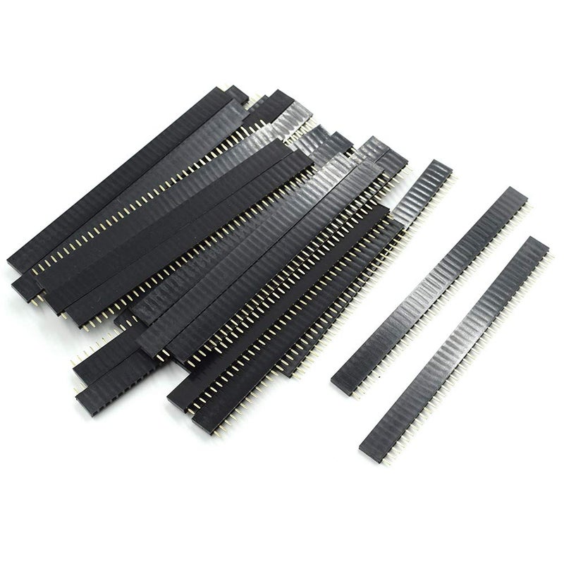 HNNUY 1x40 Pin 2.54mm Pitch Straight Single Row PCB Female Headers - (30 Pcs) - Image 1